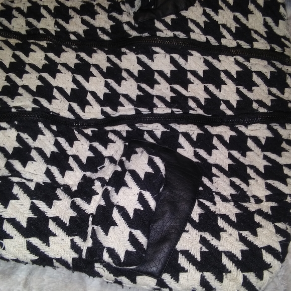 Yoki Houndstooth Faux Leather Accent Moto Small - Picture 11 of 15
